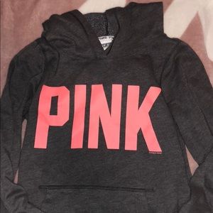 PINK grey graphic hoodie 💗